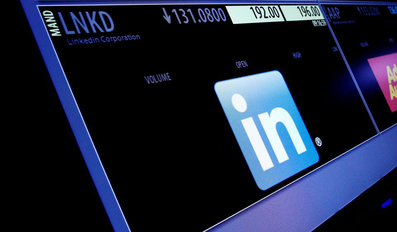 The ticker symbol and trading information for LinkedIn Corp